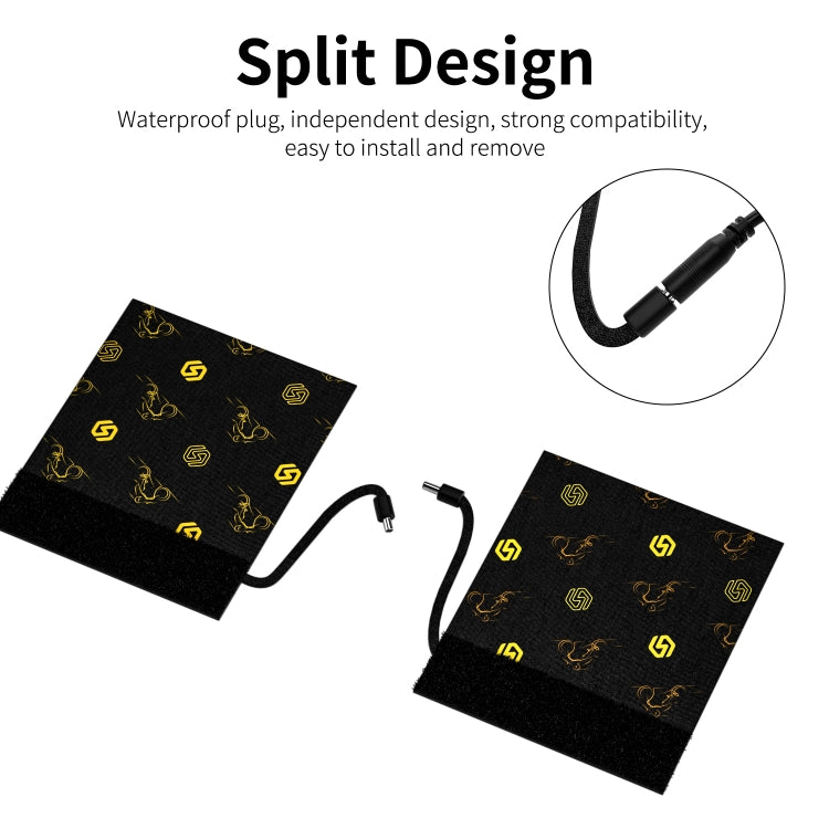WUPP CS-974B1 Motorcycle Modified Hook and Loop Fastener Intelligent Electric Heating Hand Cover Heated Grip with Three Gear Temperature Control, CS-974B1