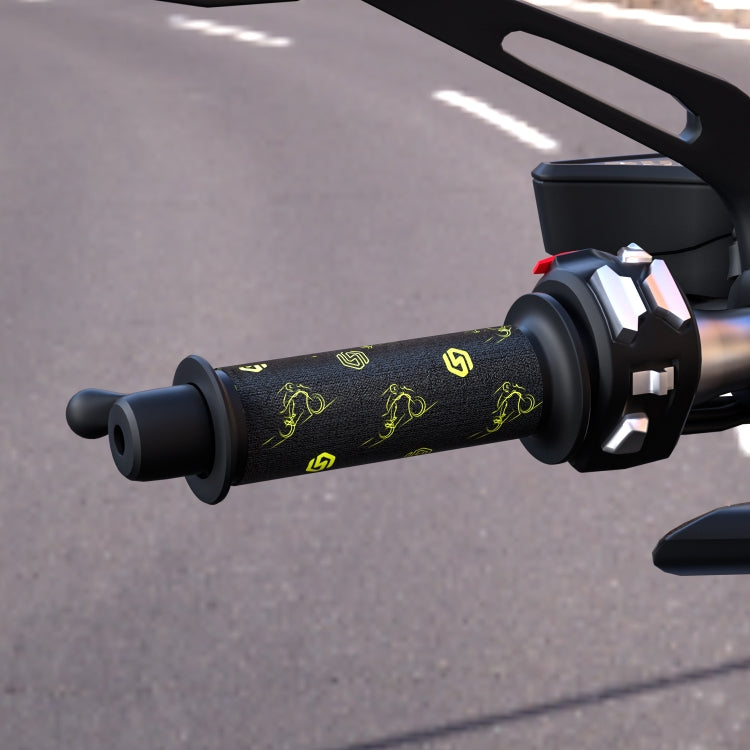 WUPP CS-974B1 Motorcycle Modified Hook and Loop Fastener Intelligent Electric Heating Hand Cover Heated Grip with Three Gear Temperature Control, CS-974B1