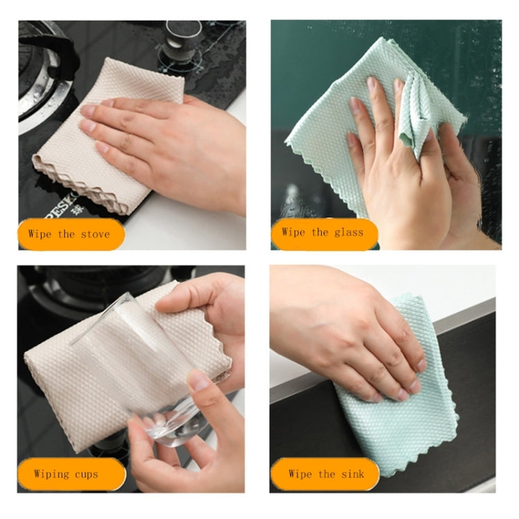 Non-Marking And Easy-To-Dry Fish Scale Rags Kitchen Cleaning Towels, Random Color Delivery, 5pcs, 10pcs, 20pcs