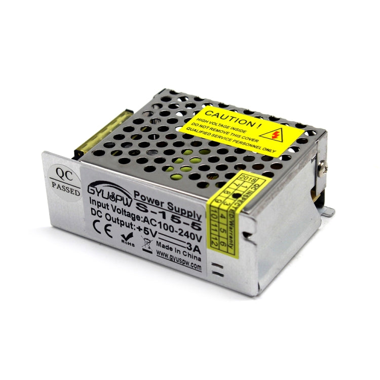 LED Regulated Switching Power Supply, Size: 86 x 58 x 33mm, S-15-5 DC5V 3A 15W, S-25-5 DC5V 3A 25W, S-36-12 DC12V 3A 36W, S-36-24 DC24V 1.5A 36W