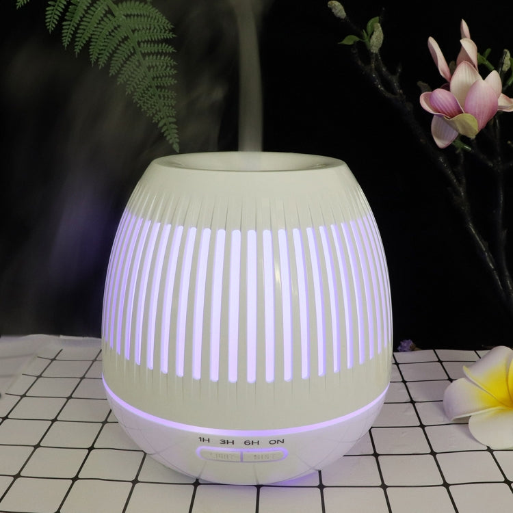 مرطب هواء مجوف LED سعة 400 مل، جهاز تنقية هواء برائحة عطرية من خشب الحبوب، مزود بإضاءة LED ملونة، قابس الاتحاد الأوروبي، قابس المملكة المتحدة، قابس الولايات المتحدة