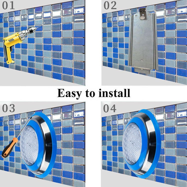 LED Stainless Steel Wall-mounted Pool Light Landscape Underwater Light, 6W, 9W, 12W, 15W, 18W, 24W, 36W