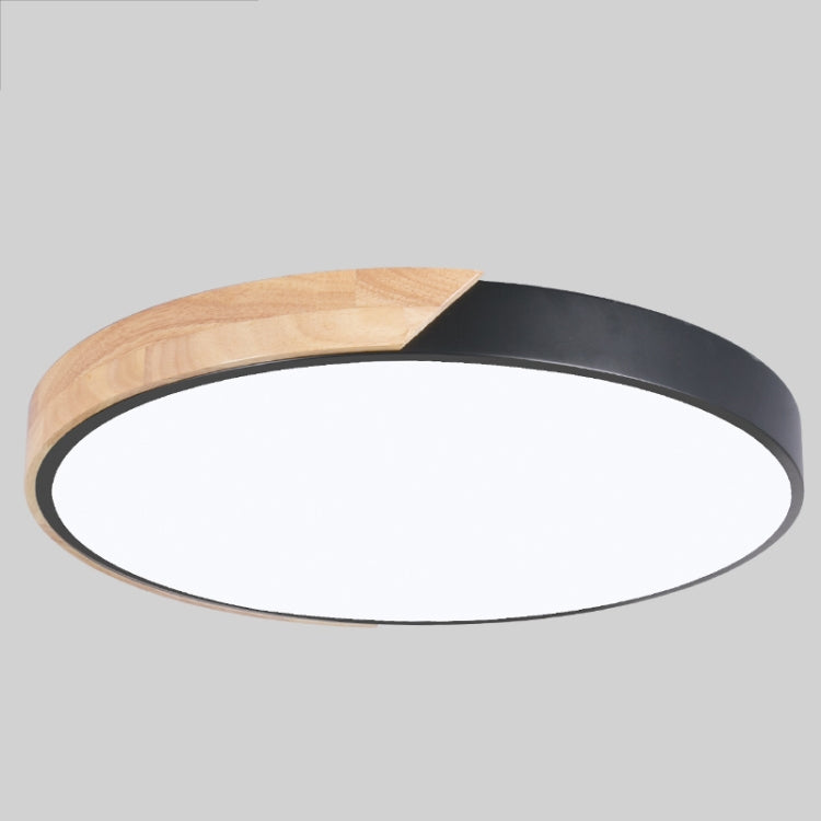 Wood Macaron LED Round Ceiling Lamp, 3-Colors Light, 23cm, 30cm, 40cm, 50cm, 60cm