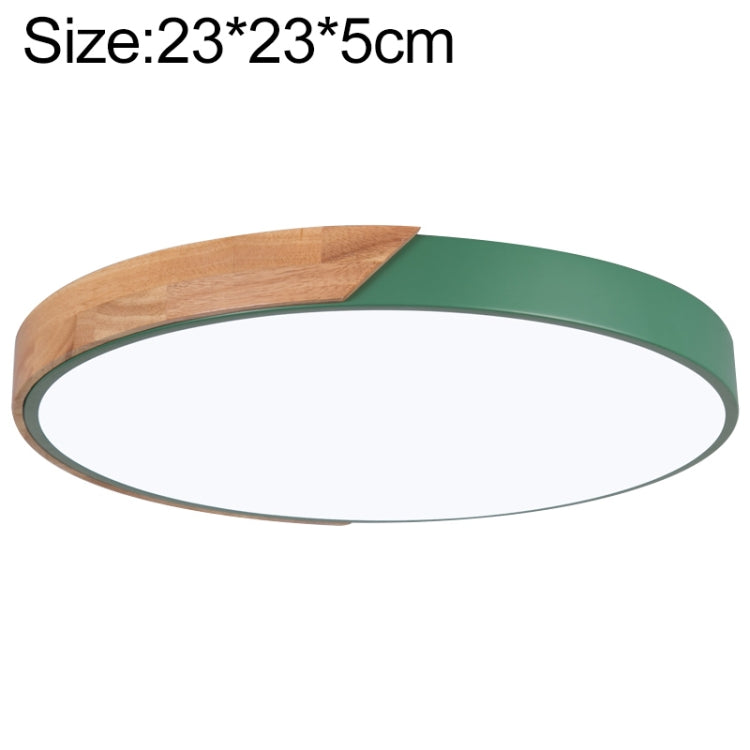 Wood Macaron LED Round Ceiling Lamp, 3-Colors Light, 23cm, 30cm, 40cm, 50cm, 60cm