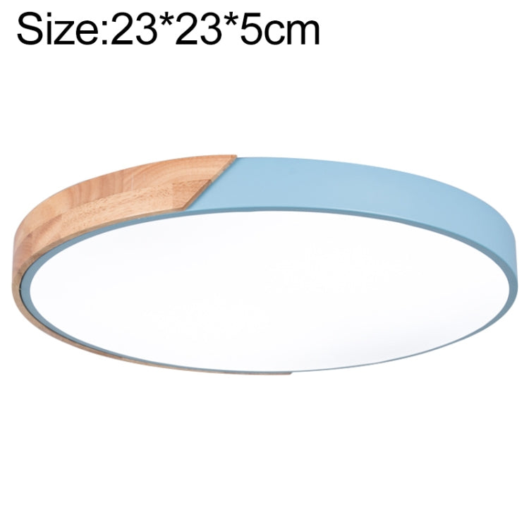 Wood Macaron LED Round Ceiling Lamp, 3-Colors Light, 23cm, 30cm, 40cm, 50cm, 60cm