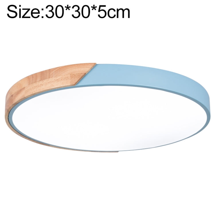 Wood Macaron LED Round Ceiling Lamp, 3-Colors Light, 23cm, 30cm, 40cm, 50cm, 60cm