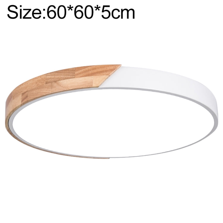 Wood Macaron LED Round Ceiling Lamp, 3-Colors Light, 23cm, 30cm, 40cm, 50cm, 60cm