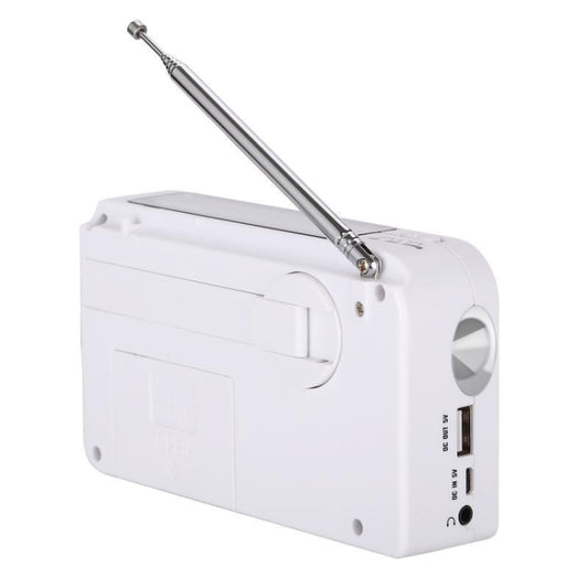 RD-638T Two-band Solar Powered AM / FM Radio Player Flashlight with Dynamo Function