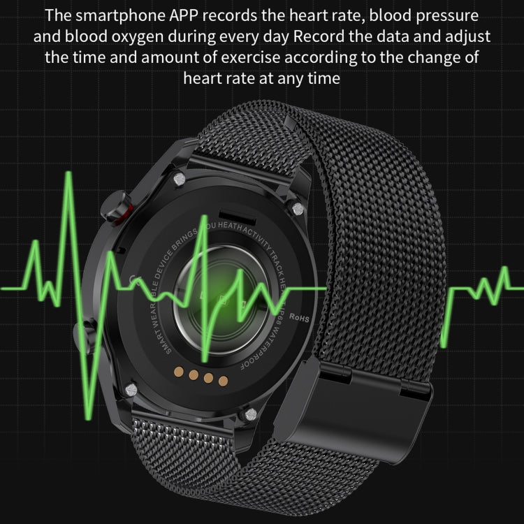 SK7Plus 1.28 inch IPS Screen Leather Strap Smart Watch, Support Bluetooth Call/Sleep Monitoring