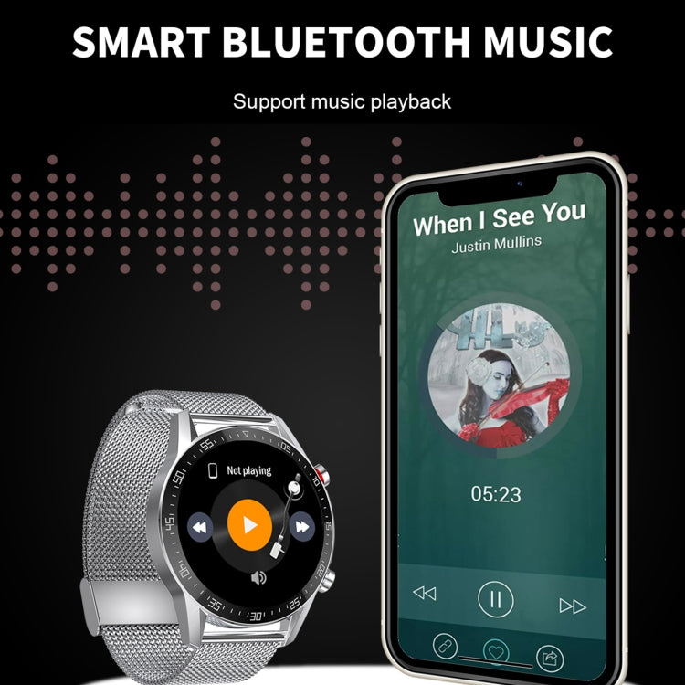 SK7Plus 1.28 inch IPS Screen Leather Strap Smart Watch, Support Bluetooth Call/Sleep Monitoring