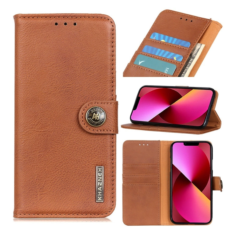 KHAZNEH Cowhide Texture Horizontal Flip Leather Phone Case, For iPhone 14, For iPhone 14 Plus, For iPhone 14 Pro, For iPhone 14 Pro Max