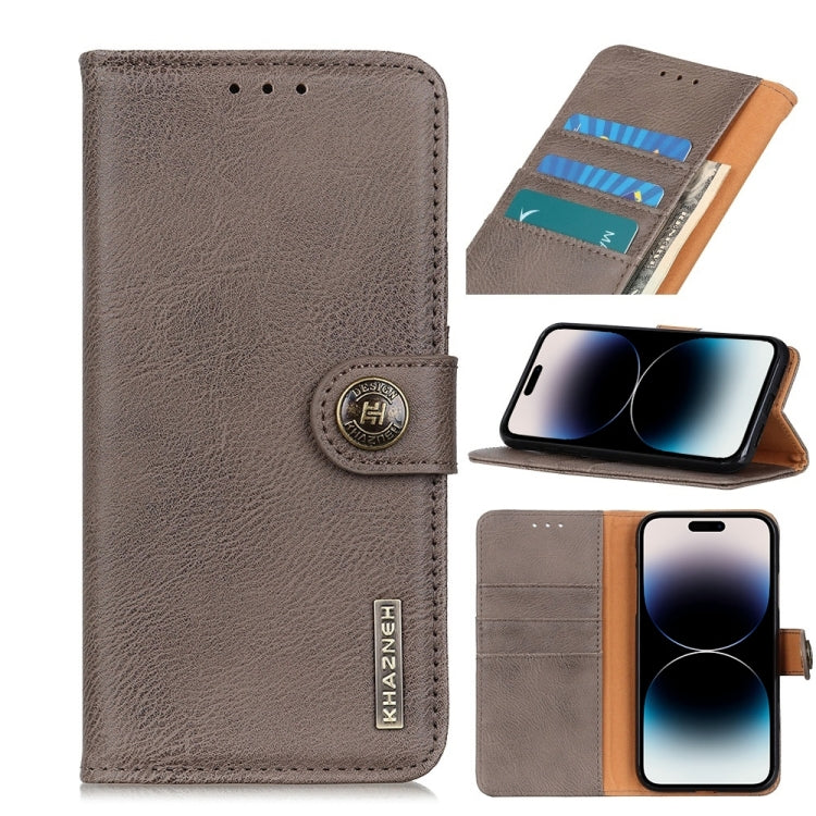 KHAZNEH Cowhide Texture Horizontal Flip Leather Phone Case, For iPhone 14, For iPhone 14 Plus, For iPhone 14 Pro, For iPhone 14 Pro Max