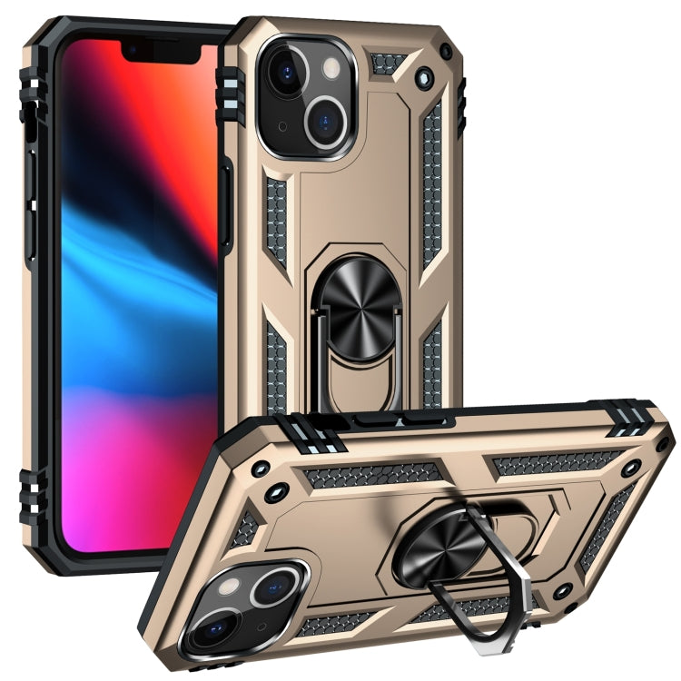 جراب هاتف مقاوم للصدمات مصنوع من مادة TPU + PC مع حامل حلقي، مناسب لأجهزة iPhone 14 وiPhone 14 Plus وiPhone 14 Pro وiPhone 14 Pro Max
