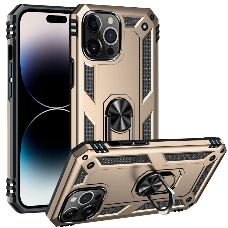 جراب هاتف مقاوم للصدمات مصنوع من مادة TPU + PC مع حامل حلقي، مناسب لأجهزة iPhone 14 وiPhone 14 Plus وiPhone 14 Pro وiPhone 14 Pro Max
