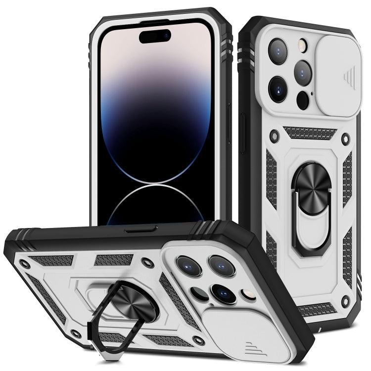 غطاء حماية للكاميرا بتصميم منزلق مصنوع من مادة TPU + PC، مناسب لأجهزة iPhone 14 وiPhone 14 Plus وiPhone 14 Pro وiPhone 14 Pro Max