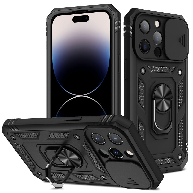 غطاء حماية للكاميرا بتصميم منزلق مصنوع من مادة TPU + PC، مناسب لأجهزة iPhone 14 وiPhone 14 Plus وiPhone 14 Pro وiPhone 14 Pro Max