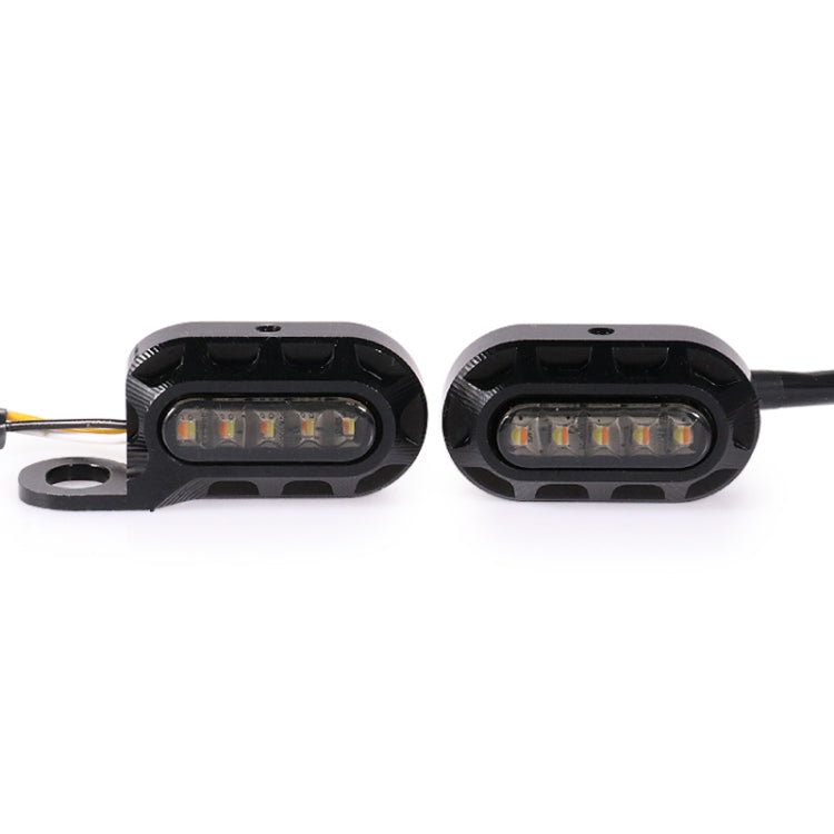 HP-Z058 Motorcycle Modified Rearview Mirror LED Turn Signal Light for Harley Sportsters XL 883 / 1200
