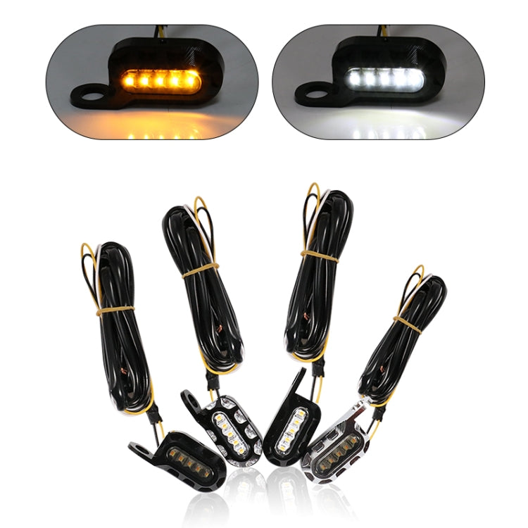 HP-Z058 Motorcycle Modified Rearview Mirror LED Turn Signal Light for Harley Sportsters XL 883 / 1200