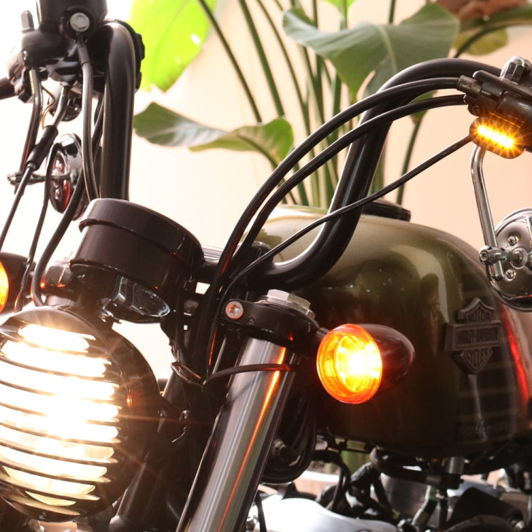 HP-Z058 Motorcycle Modified Rearview Mirror LED Turn Signal Light for Harley Sportsters XL 883 / 1200