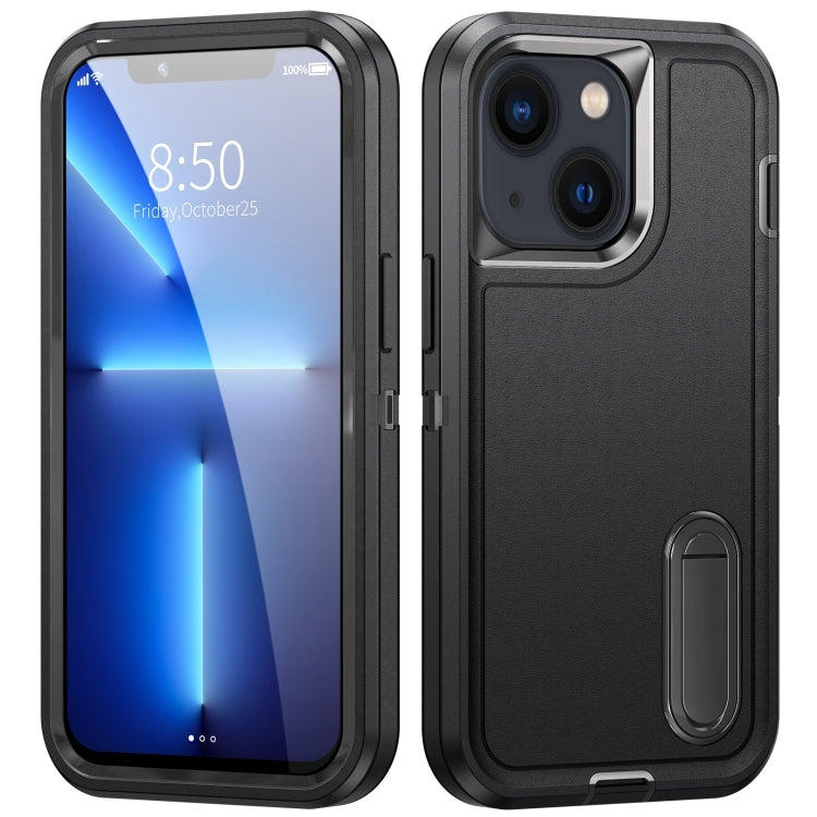 3 in 1 Rugged Holder Phone Case, For iPhone 14, For iPhone 14 Plus, For iPhone 14 Pro, For iPhone 14 Pro Max