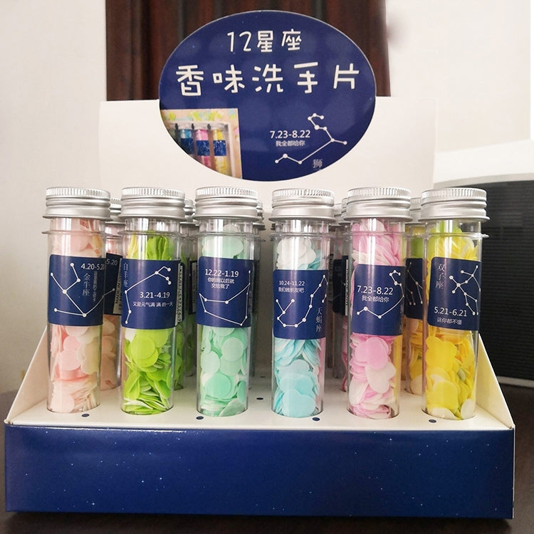 10pcs Disposable Portable Travel Tube Shape Boxed Confetti Soap Mini Soap Plate, Animal Series, Succulent Series, Fruit Series, Words Series, Constellation Series, Pig Baby Series