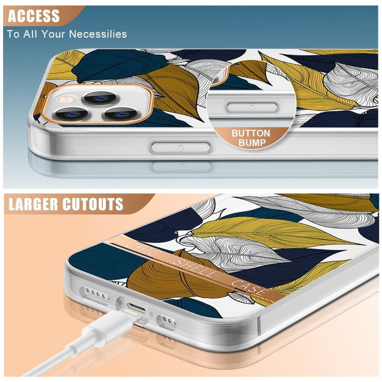 جراب هاتف شفاف مطلي كهربائيًا على شكل زهرة، مناسب لأجهزة iPhone 14 وiPhone 14 Pro وiPhone 14 Plus وiPhone 14 Pro Max