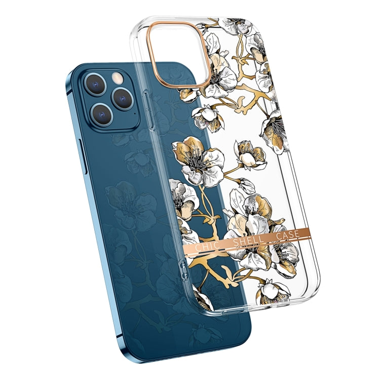 جراب هاتف شفاف مطلي كهربائيًا على شكل زهرة، مناسب لأجهزة iPhone 14 وiPhone 14 Pro وiPhone 14 Plus وiPhone 14 Pro Max