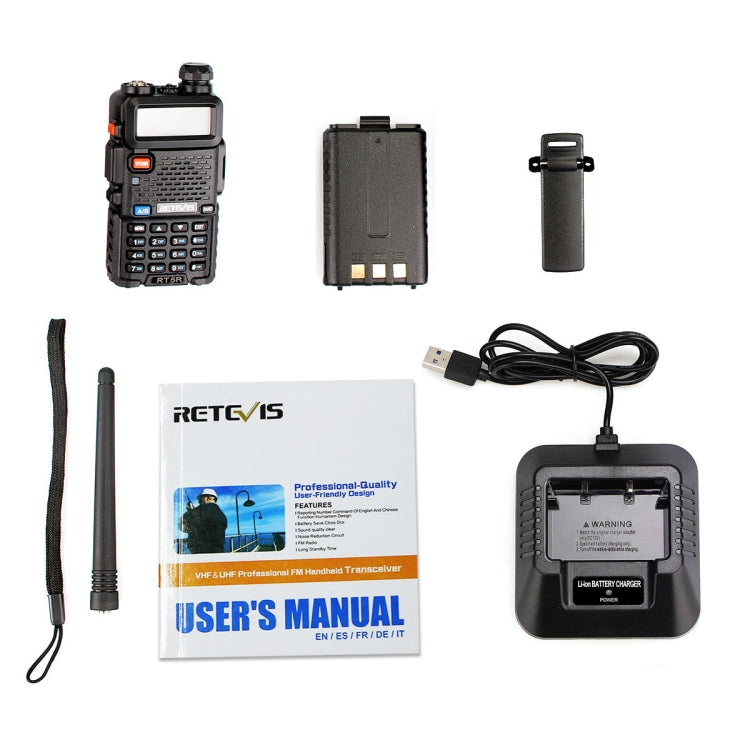 RETEVIS RT5R EU Frequency 144-146MHz & 430-440MHz Handheld Two Way Radio Walkie Talkie