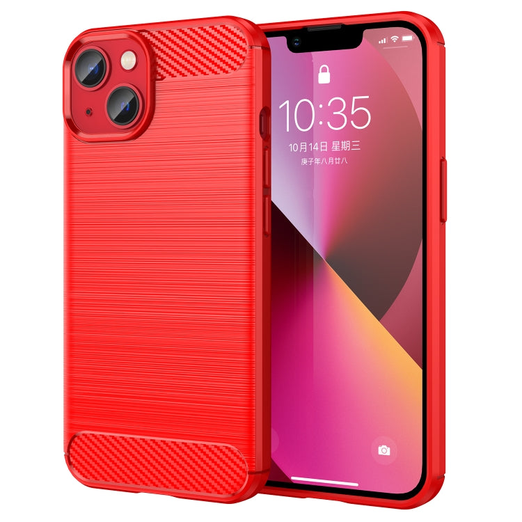 Brushed Texture Carbon Fiber TPU Phone Case, For iPhone 14 Pro Max, For iPhone 14 Plus, For iPhone 14, For iPhone 14 Pro