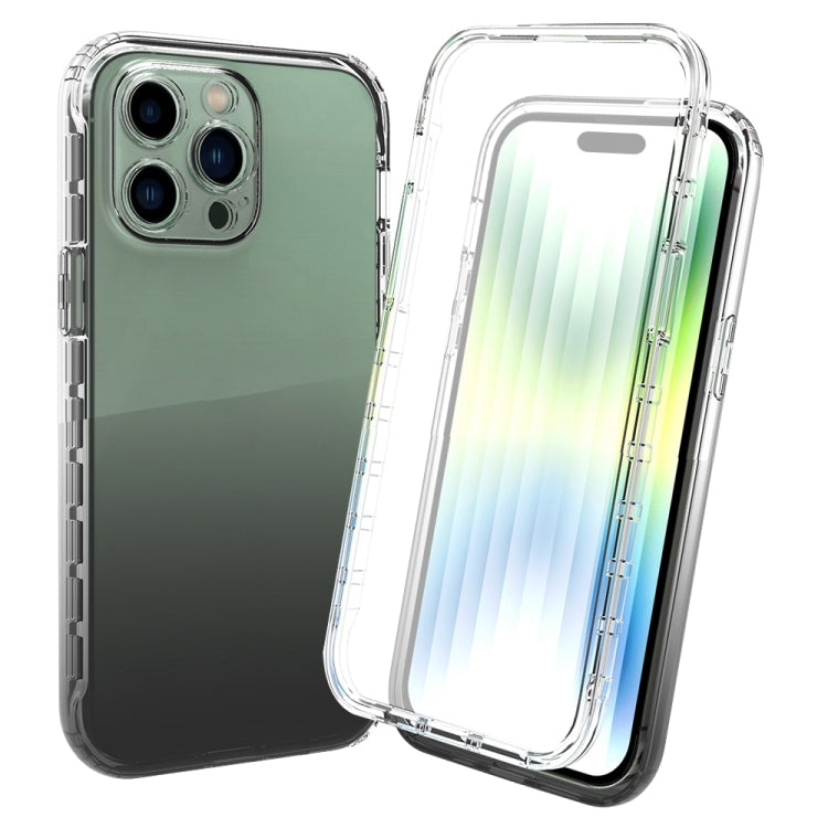جراب هاتف شفاف متدرج مقاوم للصدمات بالكامل، مناسب لأجهزة iPhone 14 وiPhone 14 Pro وiPhone 14 Plus وiPhone 14 Pro Max