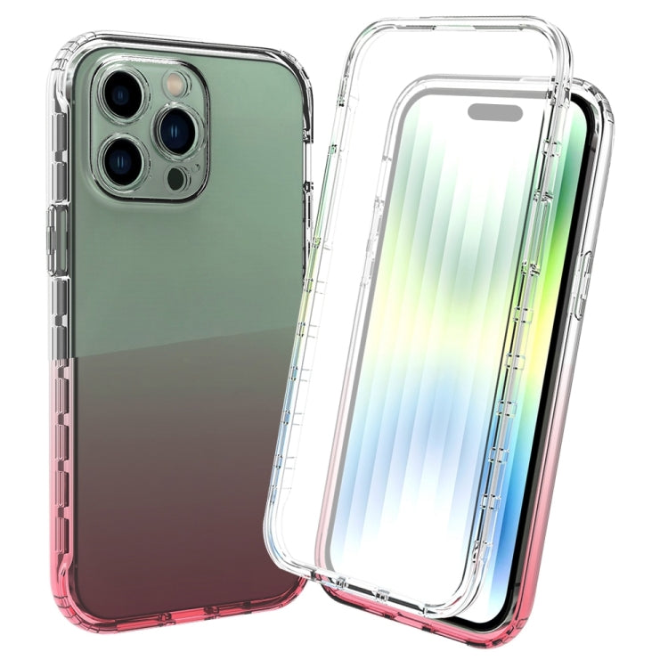 جراب هاتف شفاف متدرج مقاوم للصدمات بالكامل، مناسب لأجهزة iPhone 14 وiPhone 14 Pro وiPhone 14 Plus وiPhone 14 Pro Max