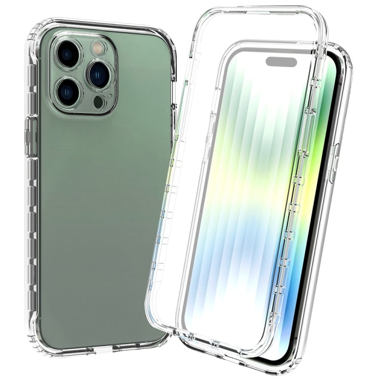 جراب هاتف شفاف متدرج مقاوم للصدمات بالكامل، مناسب لأجهزة iPhone 14 وiPhone 14 Pro وiPhone 14 Plus وiPhone 14 Pro Max