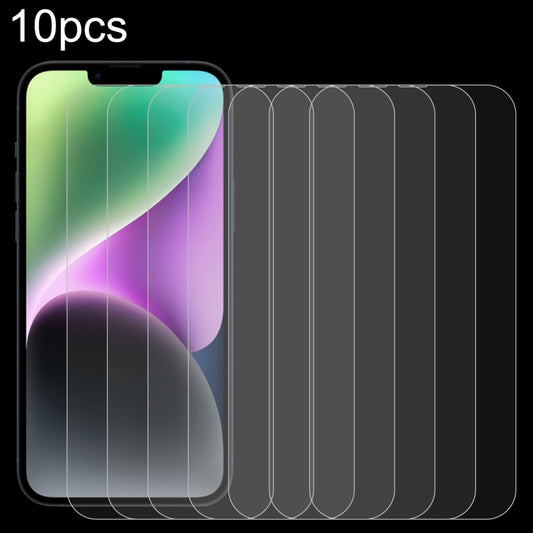 10 قطع من غشاء زجاجي مقوى 9H 2.5D بسمك 0.26 مم، لهاتف iPhone 14 (10 قطع)، لهاتف iPhone 14 Plus (10 قطع)، لهاتف iPhone 14 Pro (10 قطع)، لهاتف iPhone 14 Pro Max (10 قطع)