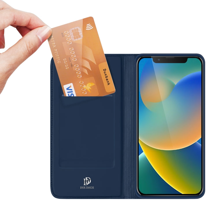 جراب هاتف جلدي مقاوم للصدمات من سلسلة DUX DUCIS Skin Pro، قابل للطي أفقيًا، لهاتف iPhone 14/13، لهاتف iPhone 14 Pro