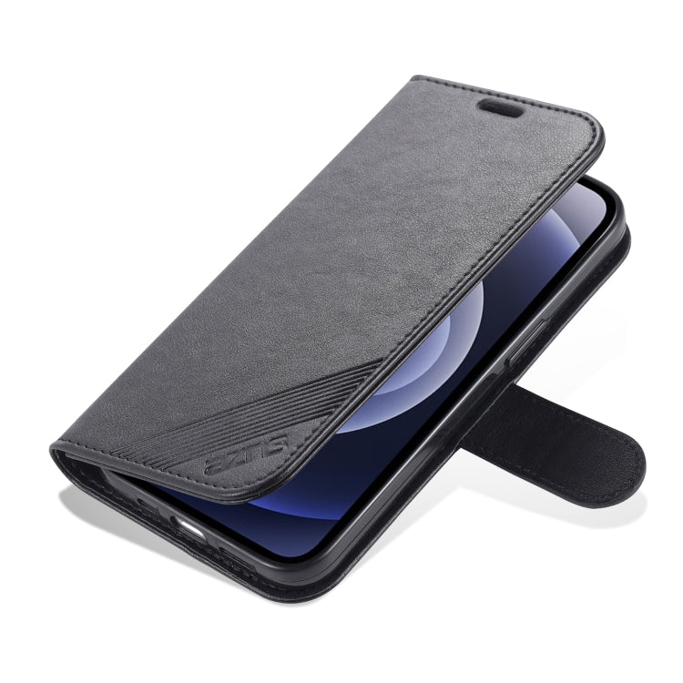 جراب جلدي أفقي قابل للطي من AZNS بتصميم جلد الغنم، مناسب لأجهزة iPhone 14 وiPhone 14 Plus وiPhone 14 Pro وiPhone 14 Pro Max