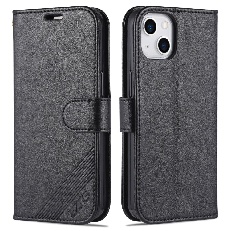 جراب جلدي أفقي قابل للطي من AZNS بتصميم جلد الغنم، مناسب لأجهزة iPhone 14 وiPhone 14 Plus وiPhone 14 Pro وiPhone 14 Pro Max