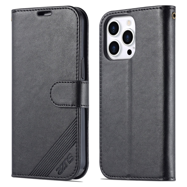 جراب جلدي أفقي قابل للطي من AZNS بتصميم جلد الغنم، مناسب لأجهزة iPhone 14 وiPhone 14 Plus وiPhone 14 Pro وiPhone 14 Pro Max