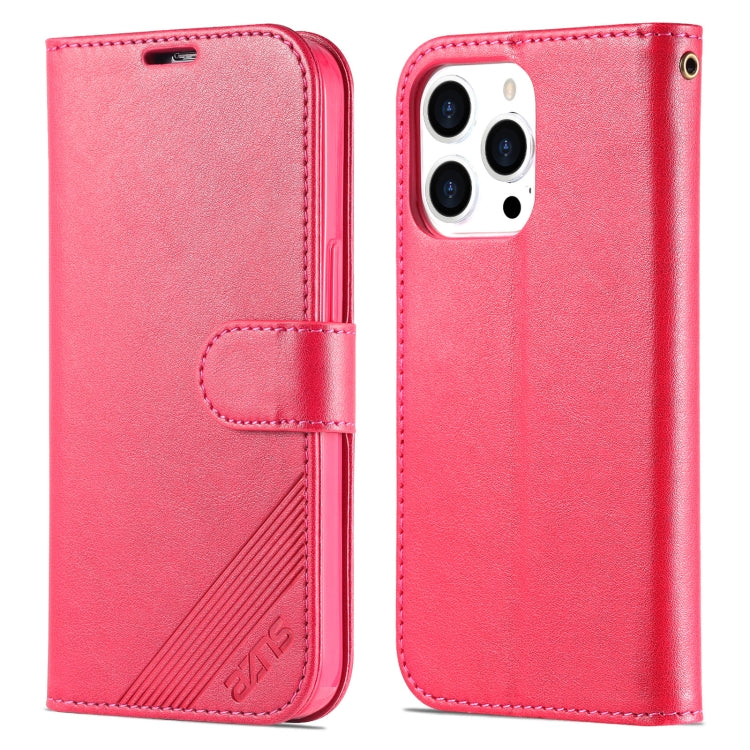 جراب جلدي أفقي قابل للطي من AZNS بتصميم جلد الغنم، مناسب لأجهزة iPhone 14 وiPhone 14 Plus وiPhone 14 Pro وiPhone 14 Pro Max