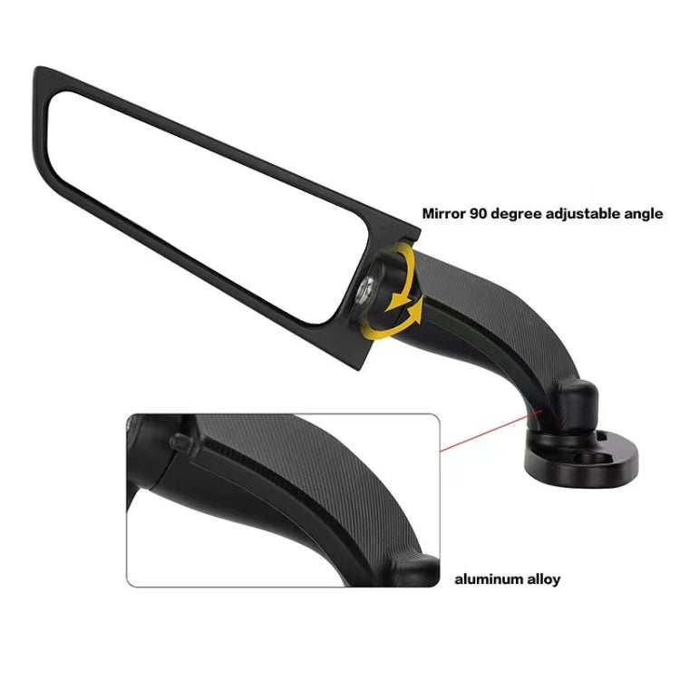 1 Pair Motorcycle Modified Rearview Mirrors Wind Wing Adjustable Rotating Side Mirrors, Adjustable Rotating
