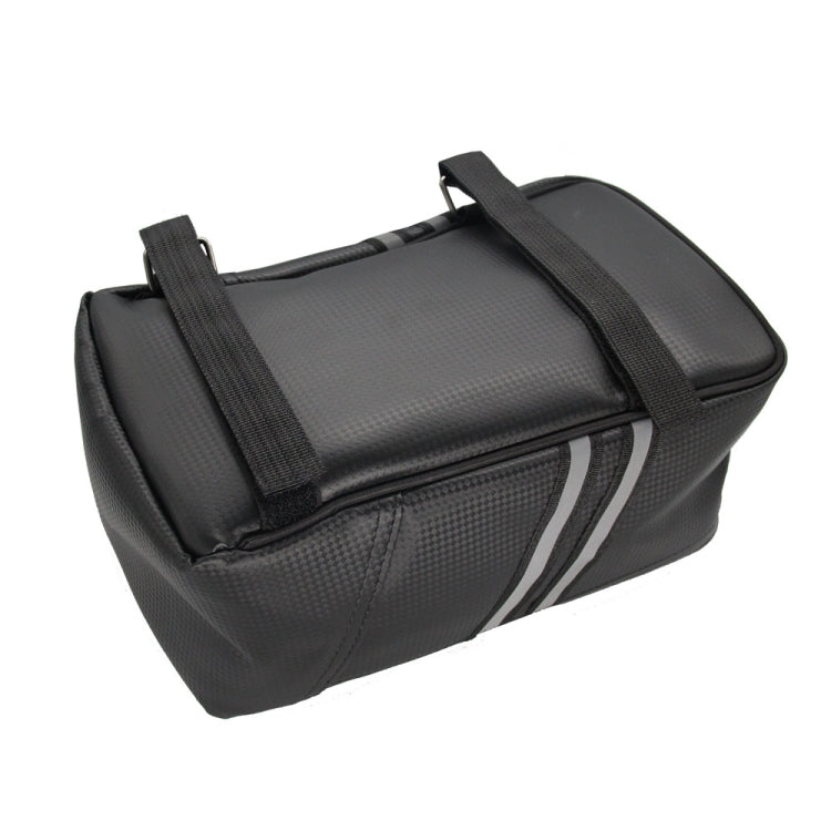 Motorcycle Waterproof PU Leather Rack Rear Carrier Bag, Capacity: 8L with Rain Cover, 8L