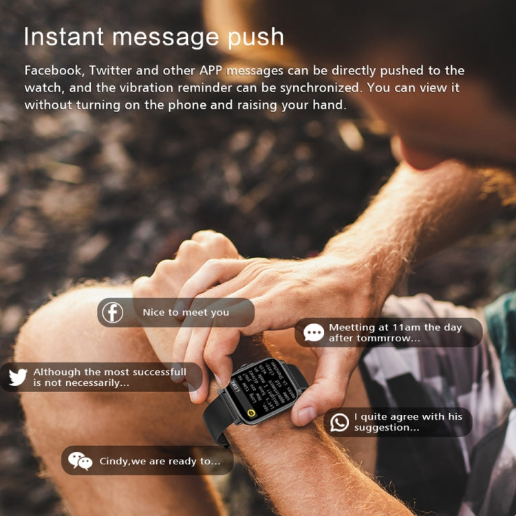 GT30 1.69 inch TFT Screen Smart Watch, TPU Bnad IP67 Waterproof Support Bluetooth Call / Multiple Sports Modes