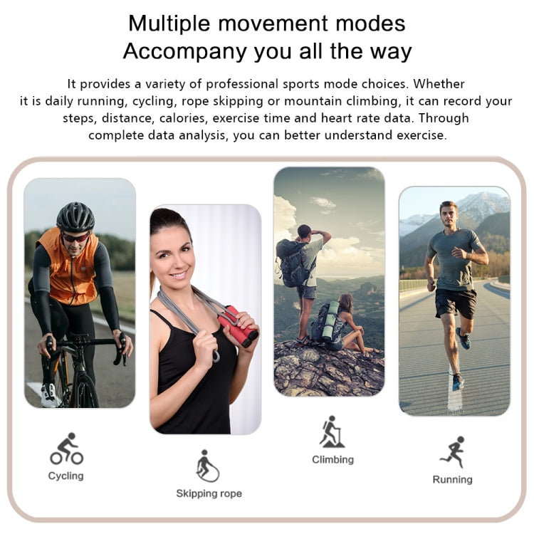 GT30 1.69 inch TFT Screen Smart Watch, TPU Bnad IP67 Waterproof Support Bluetooth Call / Multiple Sports Modes