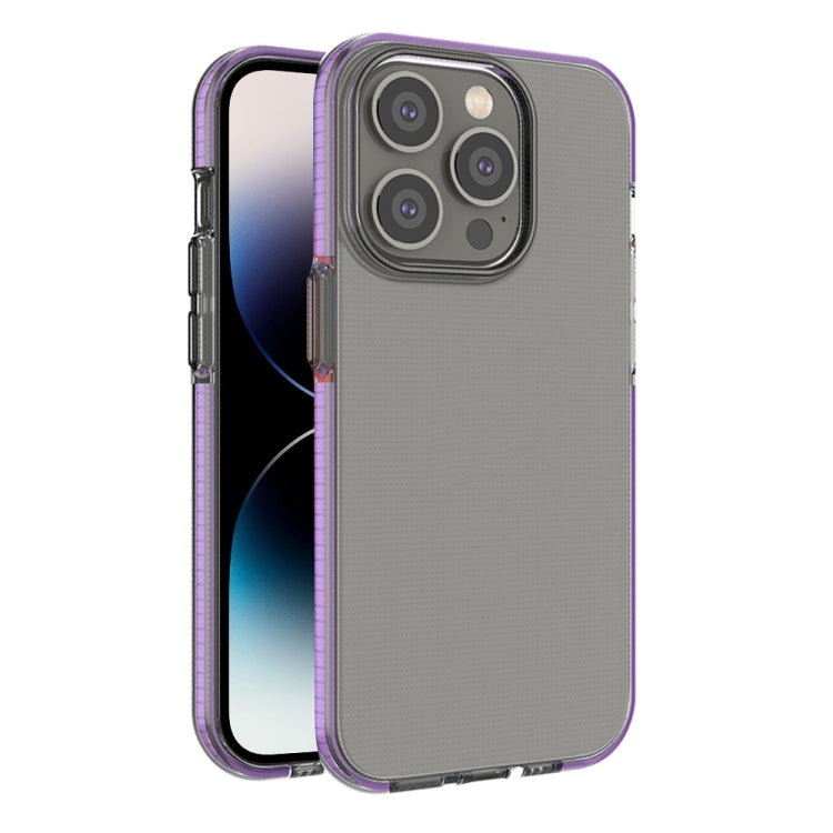 جراب هاتف شفاف من مادة TPU بلونين، لهاتف iPhone 14 Pro Max