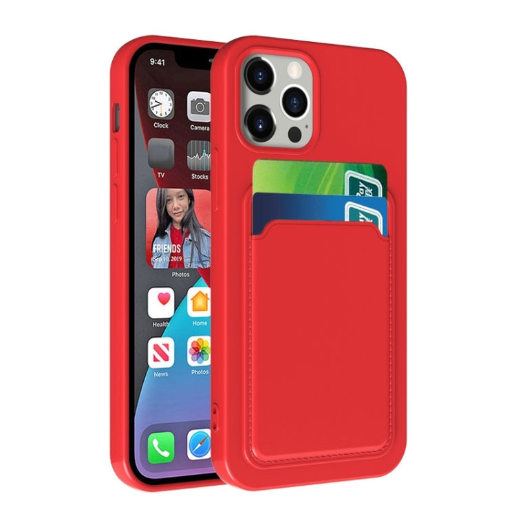 جراب هاتف من مادة TPU + بطانة من الفلانيل مع فتحات للبطاقات، لهاتف iPhone 14 Plus