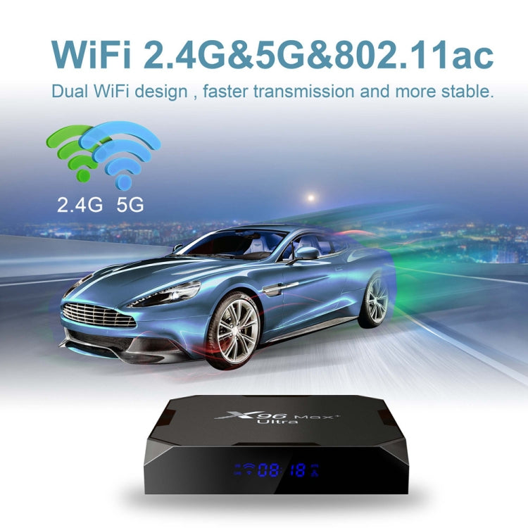 H96 Max+ Ultra 4GB+32GB Amlogic S905X4 8K Smart TV BOX Android 11.0 Media Player