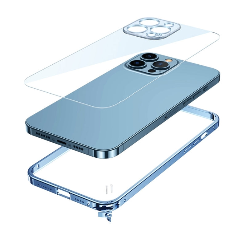 Metal Frame HD Transparent Phone Case, For iPhone 14 Plus, For iPhone 14 Pro, For iPhone 14 Pro Max, For iPhone 14