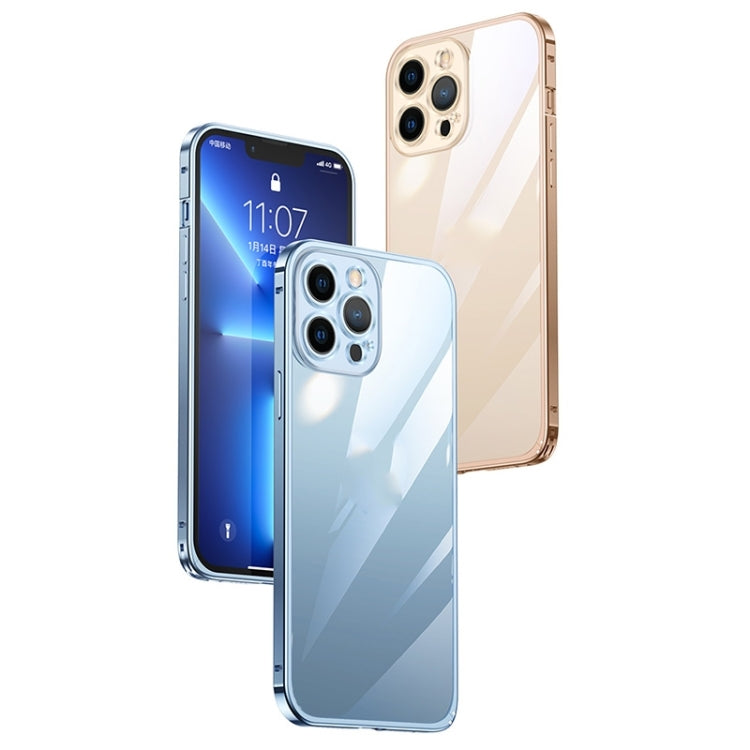 Metal Frame HD Transparent Phone Case, For iPhone 14 Plus, For iPhone 14 Pro, For iPhone 14 Pro Max, For iPhone 14
