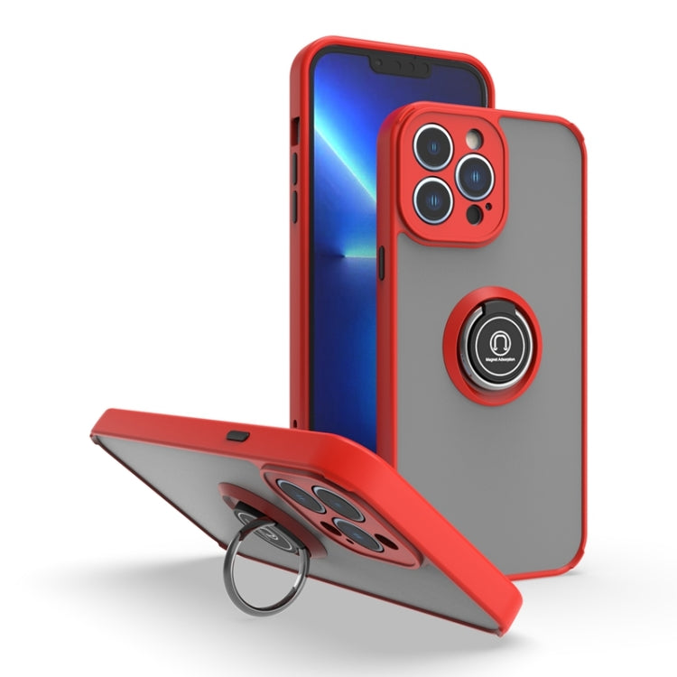 جراب هاتف Q Shadow 1 Series TPU + PC مع حامل حلقي، لهاتف iPhone 14 Pro Max، لهاتف iPhone 14 Pro، لهاتف iPhone 14 Max، لهاتف iPhone 14