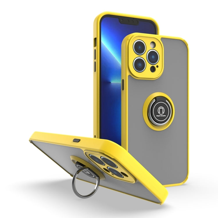 جراب هاتف Q Shadow 1 Series TPU + PC مع حامل حلقي، لهاتف iPhone 14 Pro Max، لهاتف iPhone 14 Pro، لهاتف iPhone 14 Max، لهاتف iPhone 14