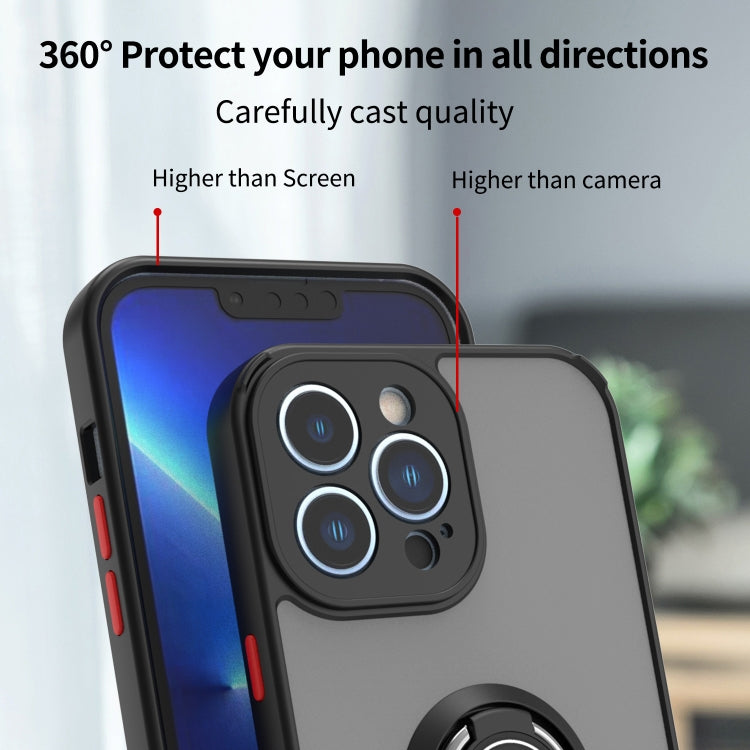جراب هاتف Q Shadow 1 Series TPU + PC مع حامل حلقي، لهاتف iPhone 14 Pro Max، لهاتف iPhone 14 Pro، لهاتف iPhone 14 Max، لهاتف iPhone 14